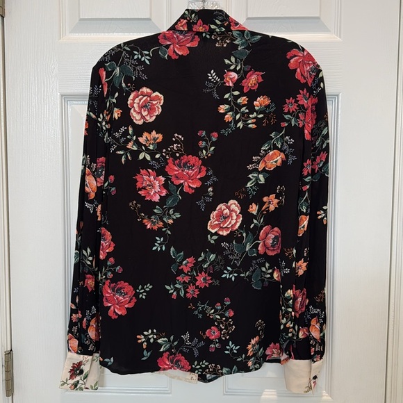 Maje Ciller Patchwork Floral Print Shirt Size Small - Picture 6 of 13